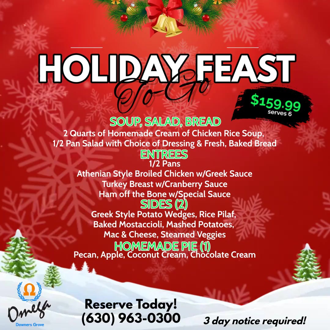 Omega Pancake House Holiday Promotions